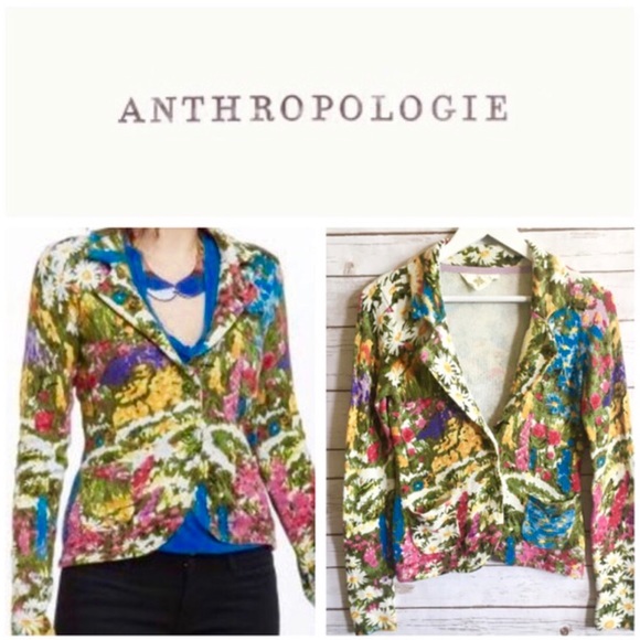 Anthropologie Sweaters - ANTHROPOLOGIE Flower Field Cardigan